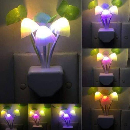 LED Mushroom Sensor Night Light - Pack Of 4