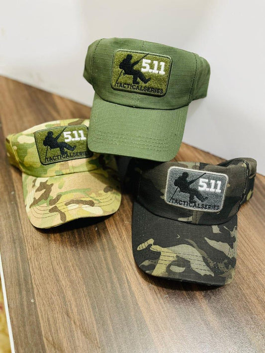 Unisex Cotton Baseball Cap - 1 Pc - Plain Design in Black & Green