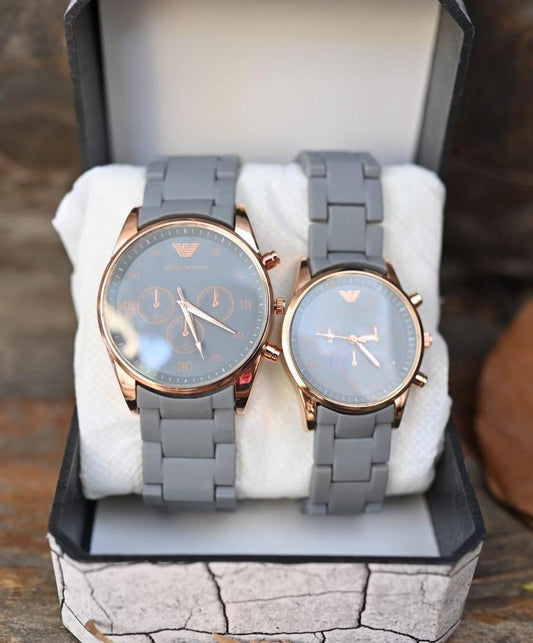 Couple's Chronograph Watches - Grey