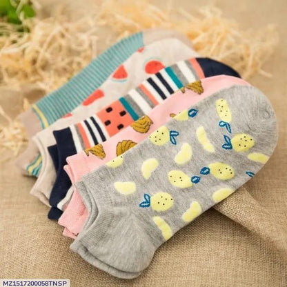 Women's Cotton Knee Length, Easy To Wear, Easy To Wash, Daily Wear Ankle Socks 5
