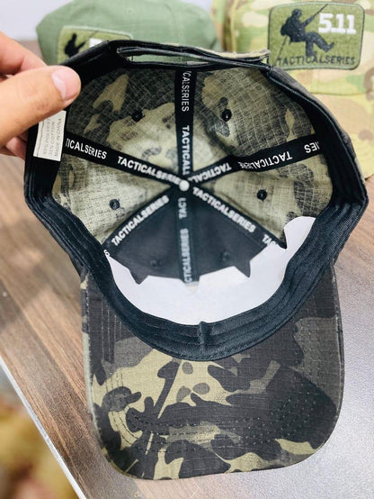 Unisex Cotton Baseball Cap - 1 Pc - Plain Design in Black & Green