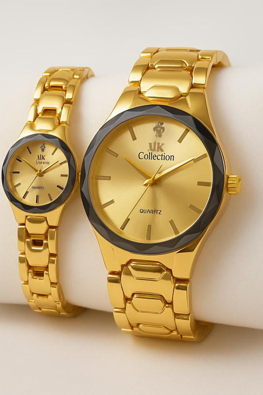 Unisex Couple Watches - 2 Pcs Analogue Timepieces for Every Occasion