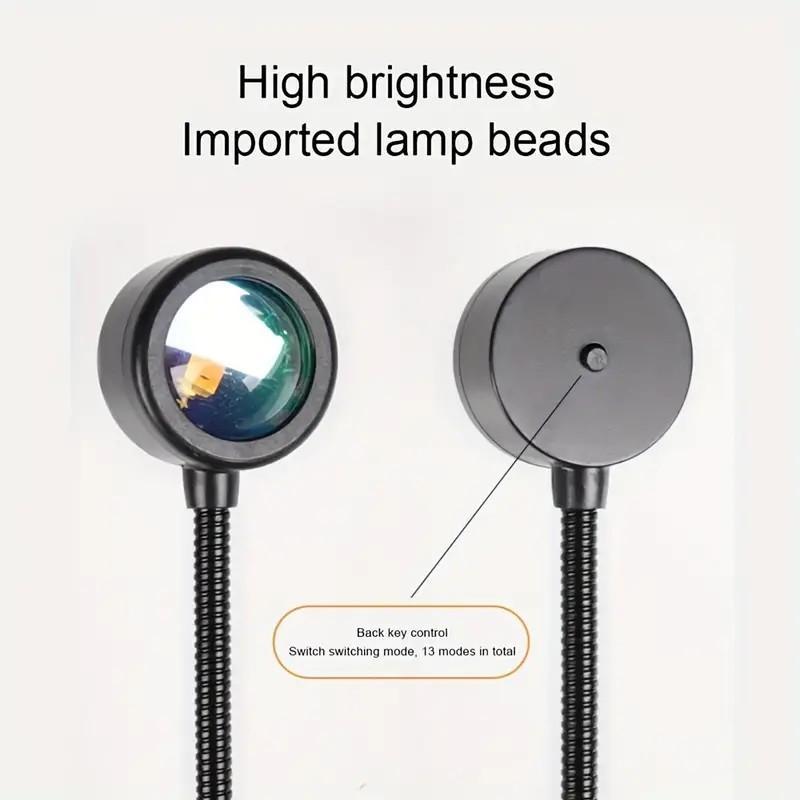 Rechargeable Multicolor Sunset Lamp - Dimmable Ambient Light