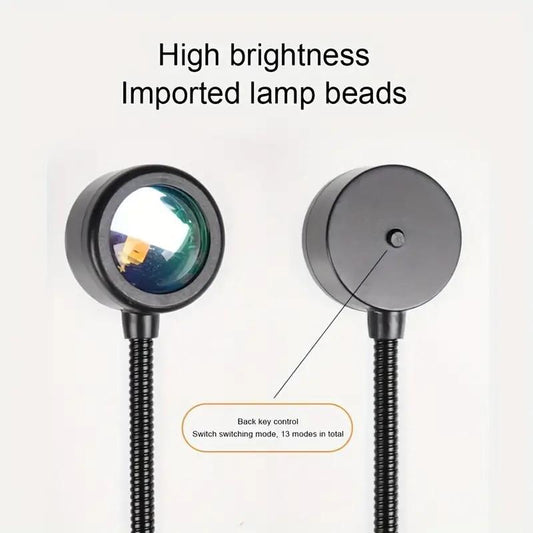 Rechargeable Multicolor Sunset Lamp - Dimmable Ambient Light
