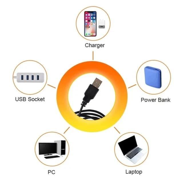 Rechargeable Multicolor Sunset Lamp - Dimmable Ambient Light